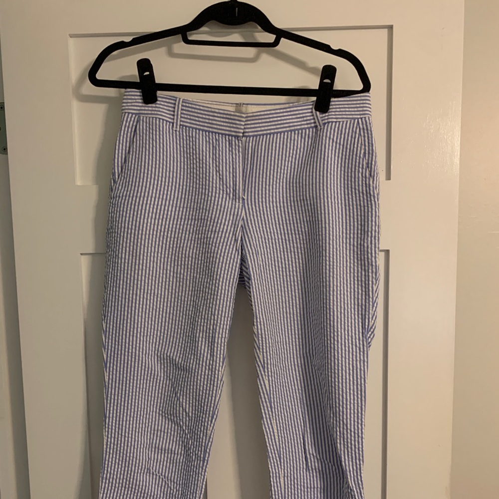 Jcrew Seersucker Capri